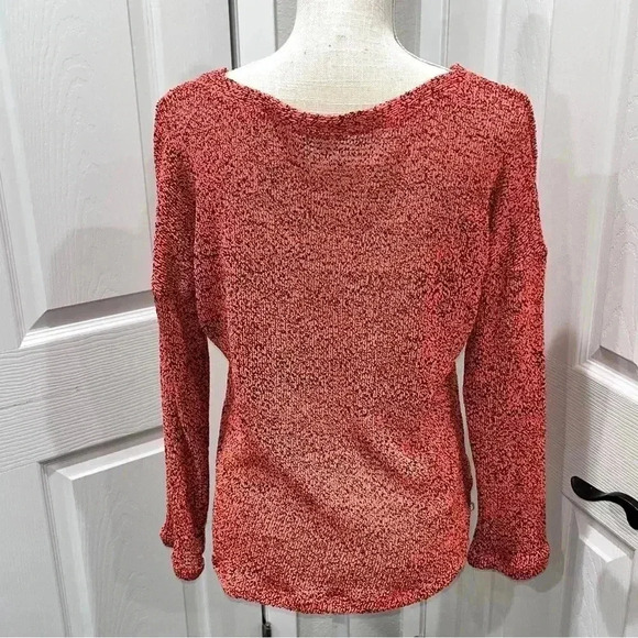 Splendid pink black scoop neck pullover sweater - Picture 6 of 8